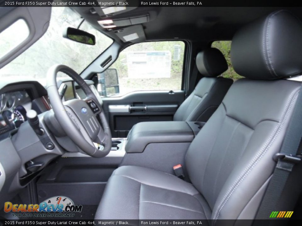 2015 Ford F350 Super Duty Lariat Crew Cab 4x4 Magnetic / Black Photo #12