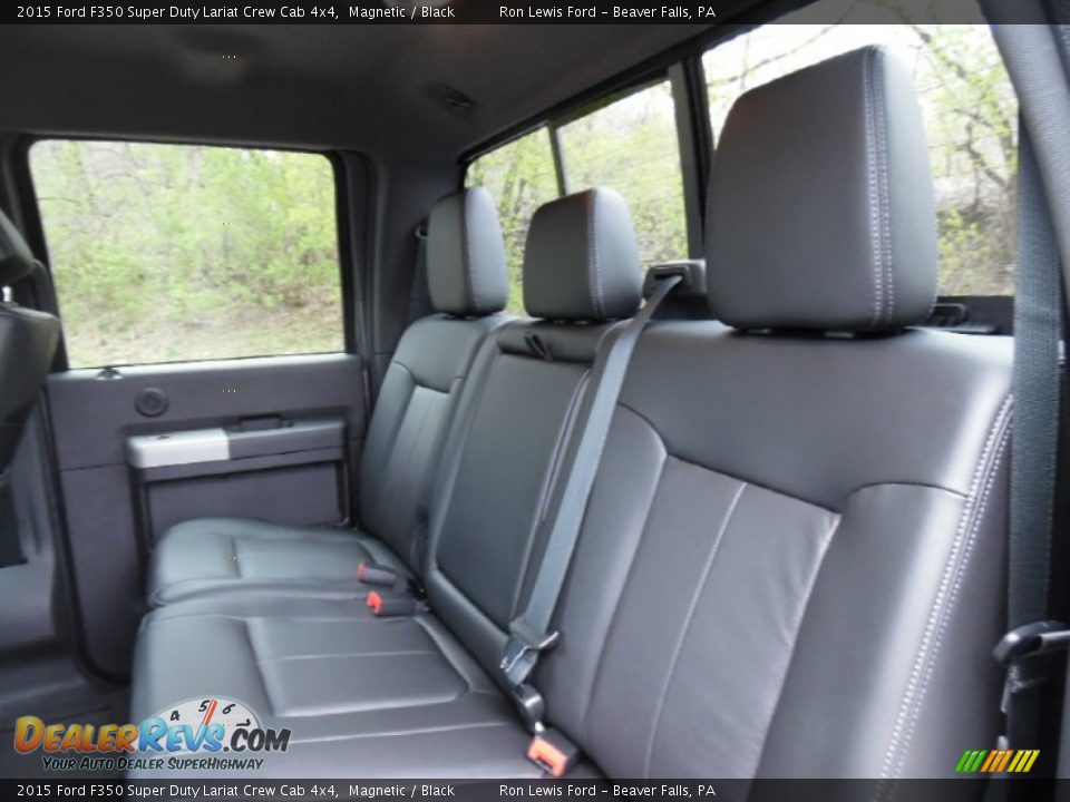 2015 Ford F350 Super Duty Lariat Crew Cab 4x4 Magnetic / Black Photo #13