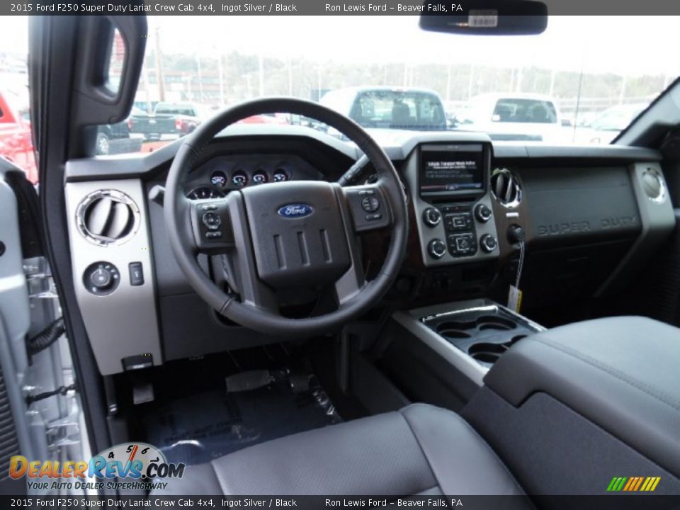 2015 Ford F250 Super Duty Lariat Crew Cab 4x4 Ingot Silver / Black Photo #14