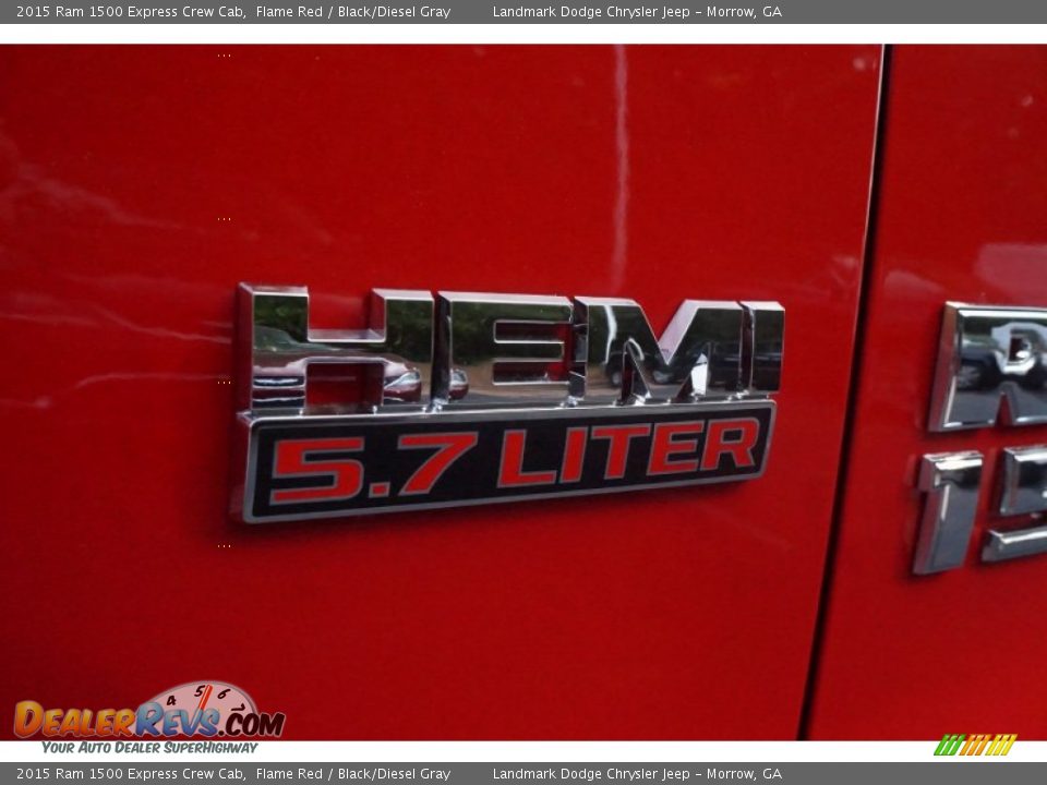 2015 Ram 1500 Express Crew Cab Flame Red / Black/Diesel Gray Photo #6