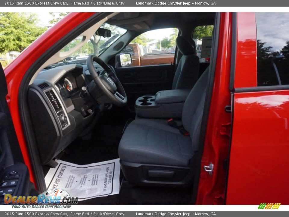 2015 Ram 1500 Express Crew Cab Flame Red / Black/Diesel Gray Photo #7
