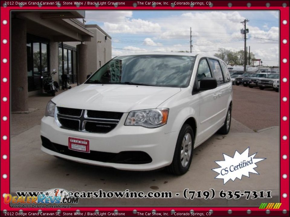 2012 Dodge Grand Caravan SE Stone White / Black/Light Graystone Photo #1