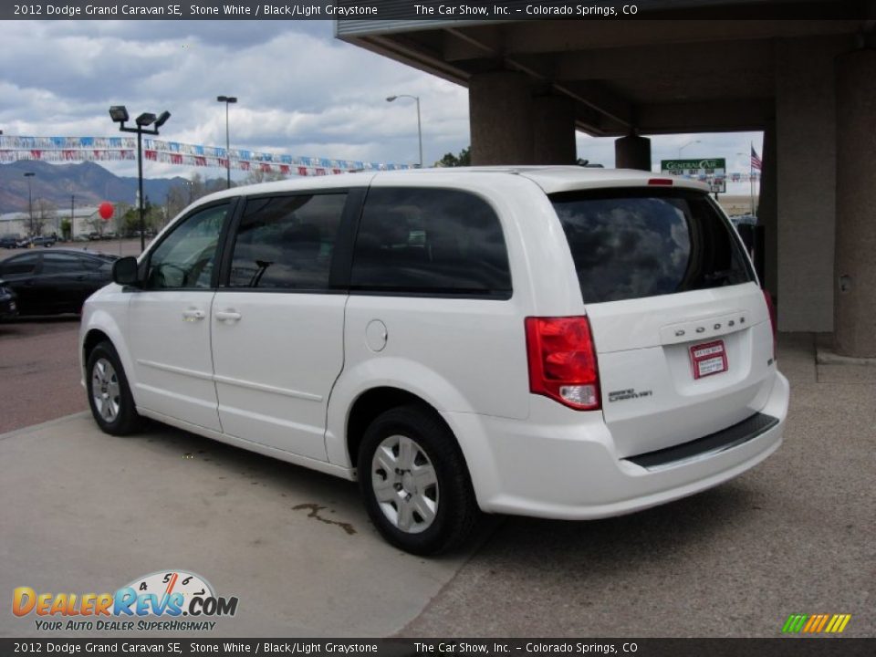 2012 Dodge Grand Caravan SE Stone White / Black/Light Graystone Photo #3