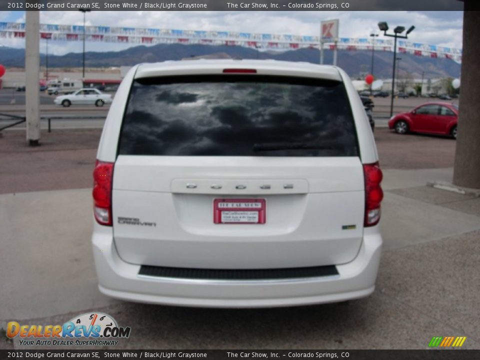 2012 Dodge Grand Caravan SE Stone White / Black/Light Graystone Photo #4