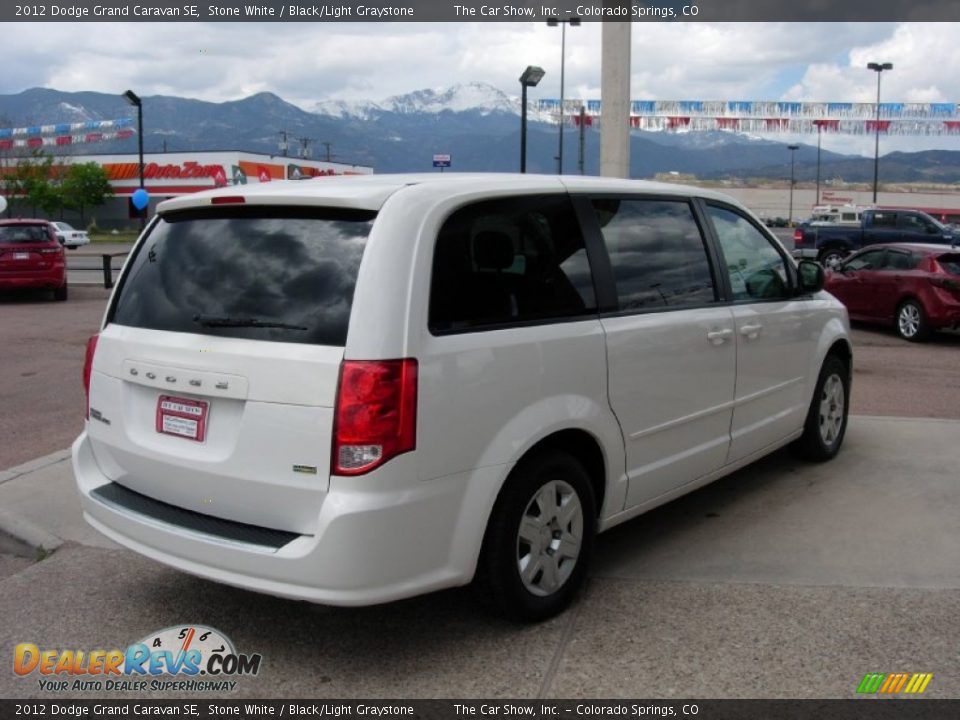 2012 Dodge Grand Caravan SE Stone White / Black/Light Graystone Photo #5