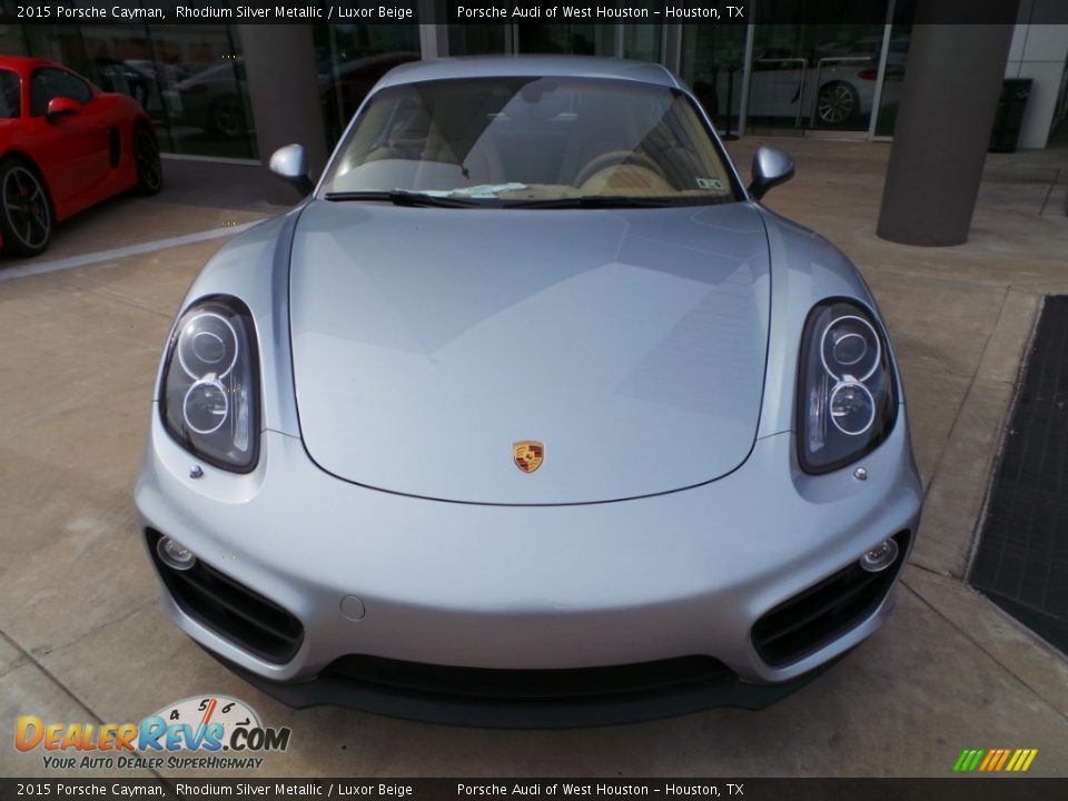 2015 Porsche Cayman Rhodium Silver Metallic / Luxor Beige Photo #2
