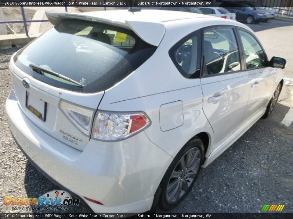 2010 Subaru Impreza WRX Wagon Satin White Pearl / Carbon Black Photo #2