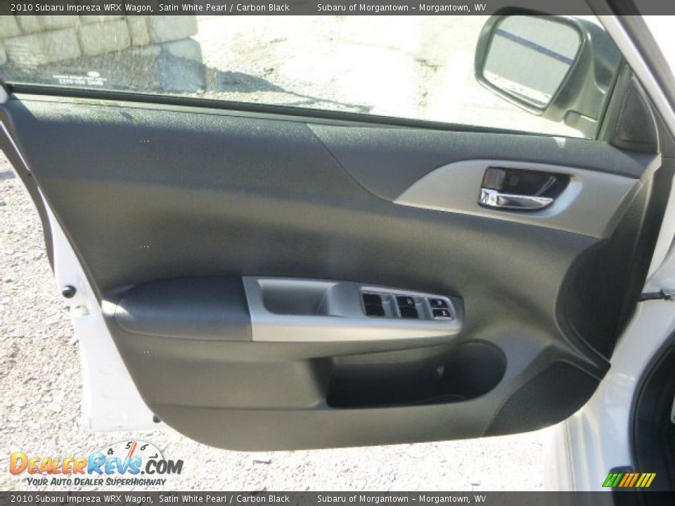 2010 Subaru Impreza WRX Wagon Satin White Pearl / Carbon Black Photo #7