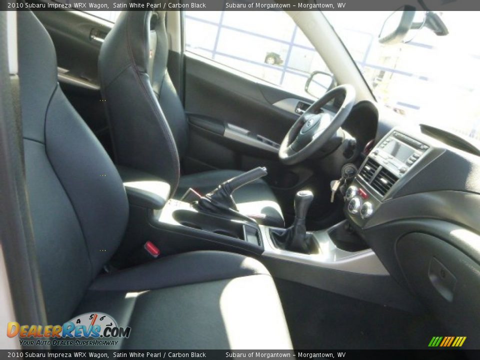 2010 Subaru Impreza WRX Wagon Satin White Pearl / Carbon Black Photo #11
