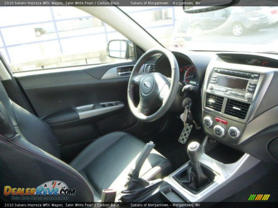 2010 Subaru Impreza WRX Wagon Satin White Pearl / Carbon Black Photo #12