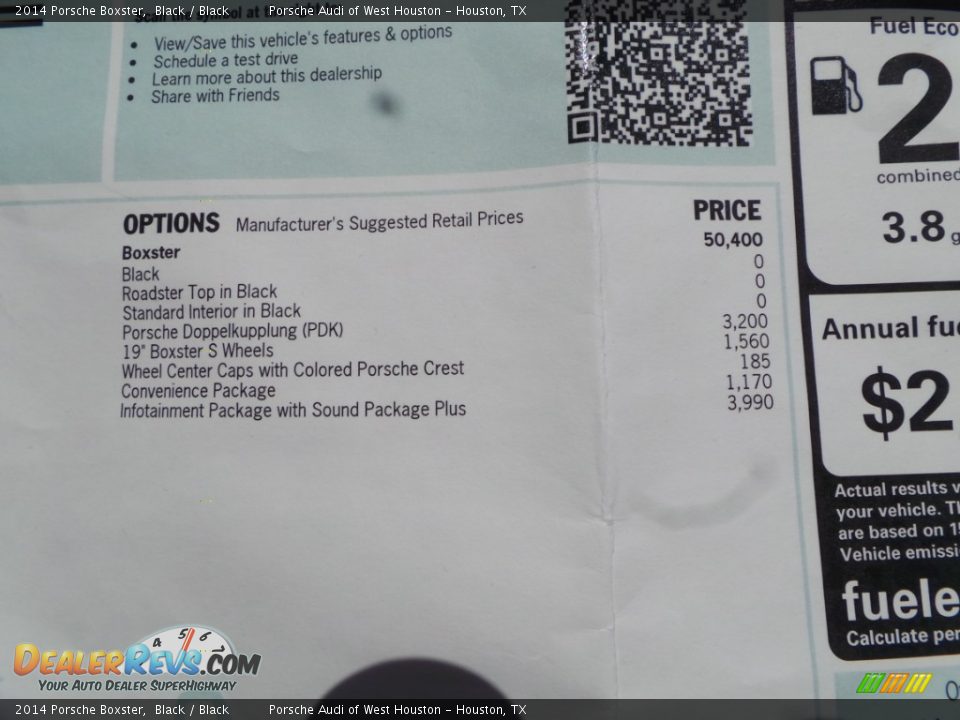 2014 Porsche Boxster Black / Black Photo #33