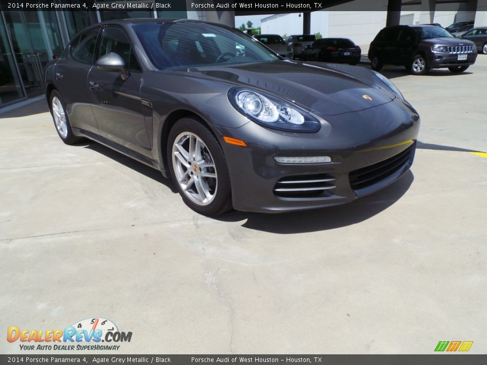 2014 Porsche Panamera 4 Agate Grey Metallic / Black Photo #1
