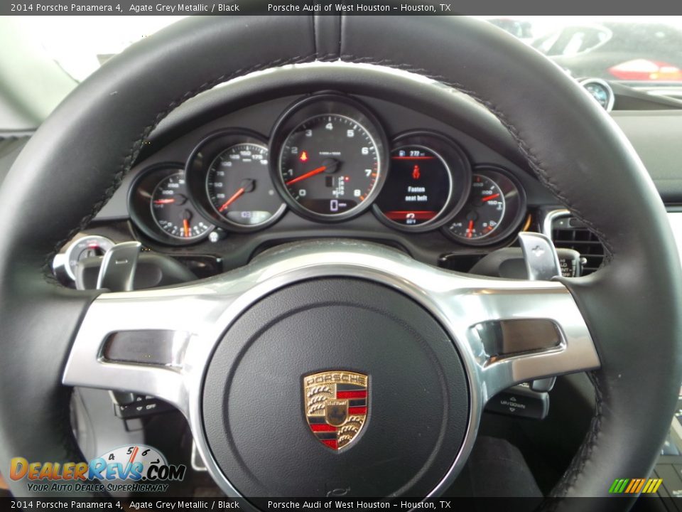 2014 Porsche Panamera 4 Agate Grey Metallic / Black Photo #29