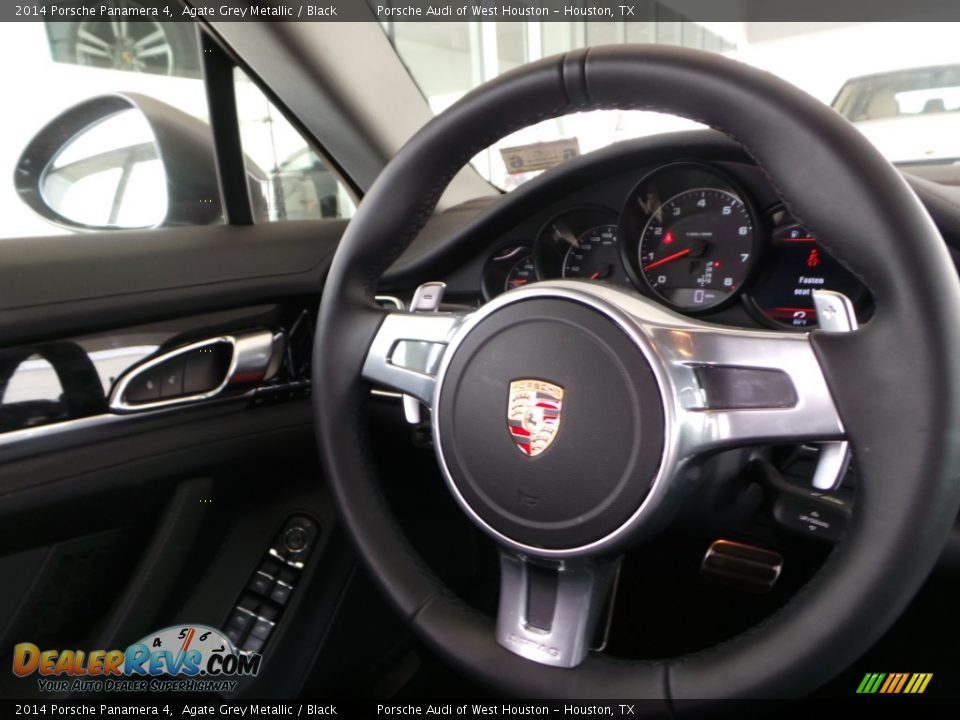 2014 Porsche Panamera 4 Agate Grey Metallic / Black Photo #35
