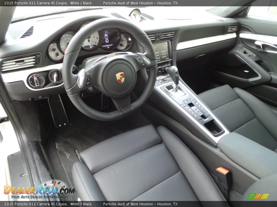 Black Interior - 2015 Porsche 911 Carrera 4S Coupe Photo #11
