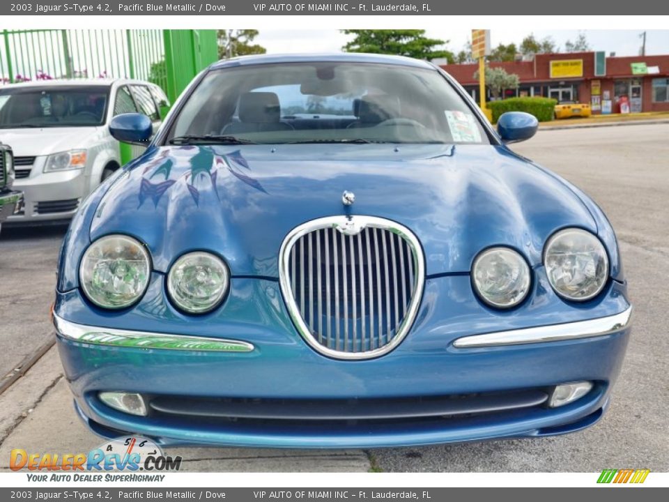 2003 Jaguar S-Type 4.2 Pacific Blue Metallic / Dove Photo #3