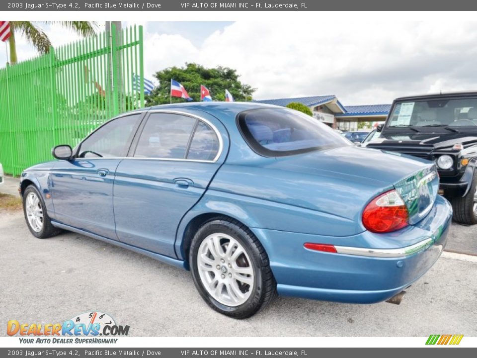 2003 Jaguar S-Type 4.2 Pacific Blue Metallic / Dove Photo #9