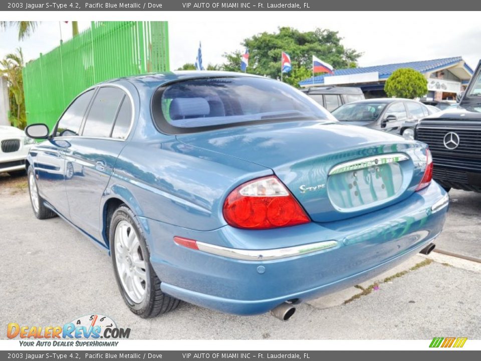 2003 Jaguar S-Type 4.2 Pacific Blue Metallic / Dove Photo #11