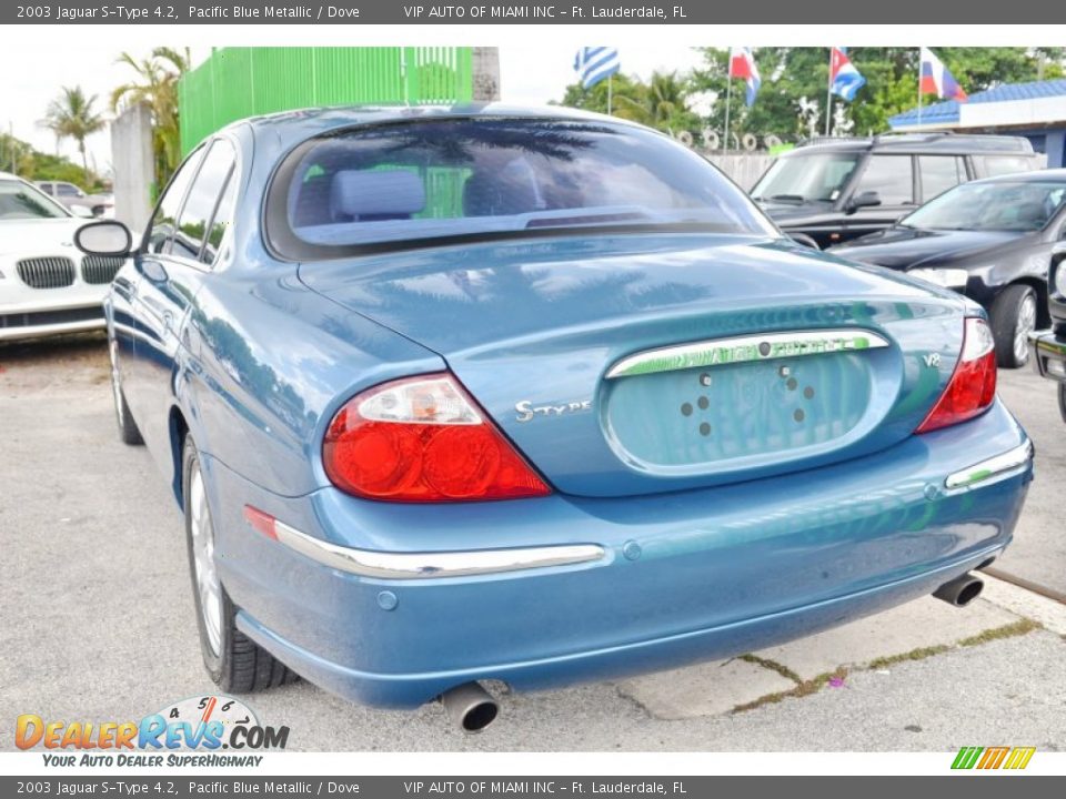 2003 Jaguar S-Type 4.2 Pacific Blue Metallic / Dove Photo #12