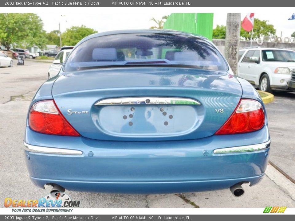 2003 Jaguar S-Type 4.2 Pacific Blue Metallic / Dove Photo #13