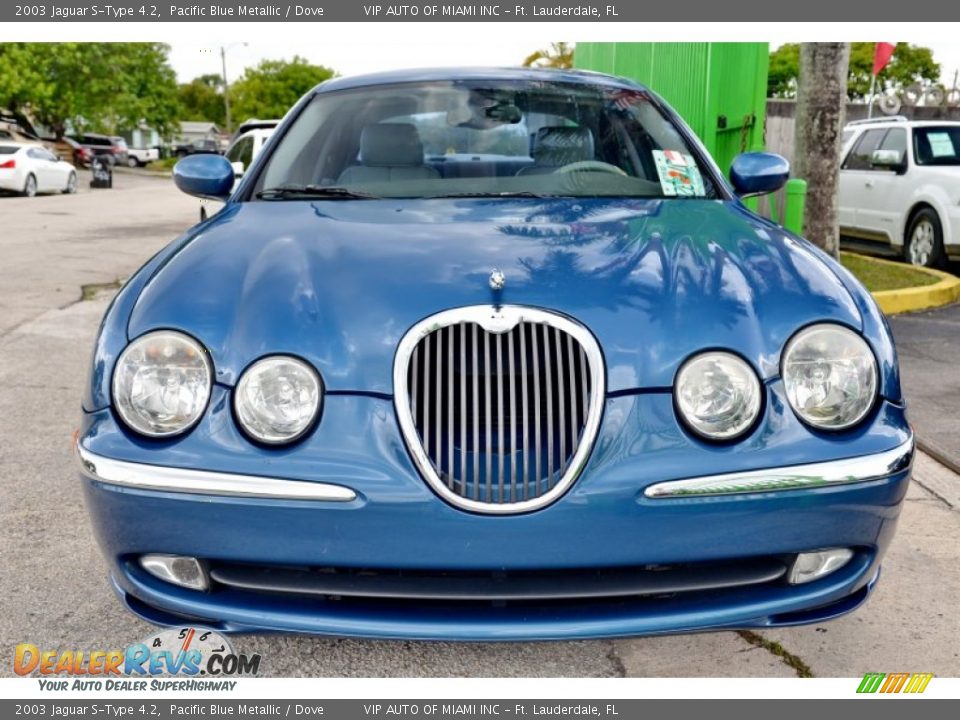 2003 Jaguar S-Type 4.2 Pacific Blue Metallic / Dove Photo #34