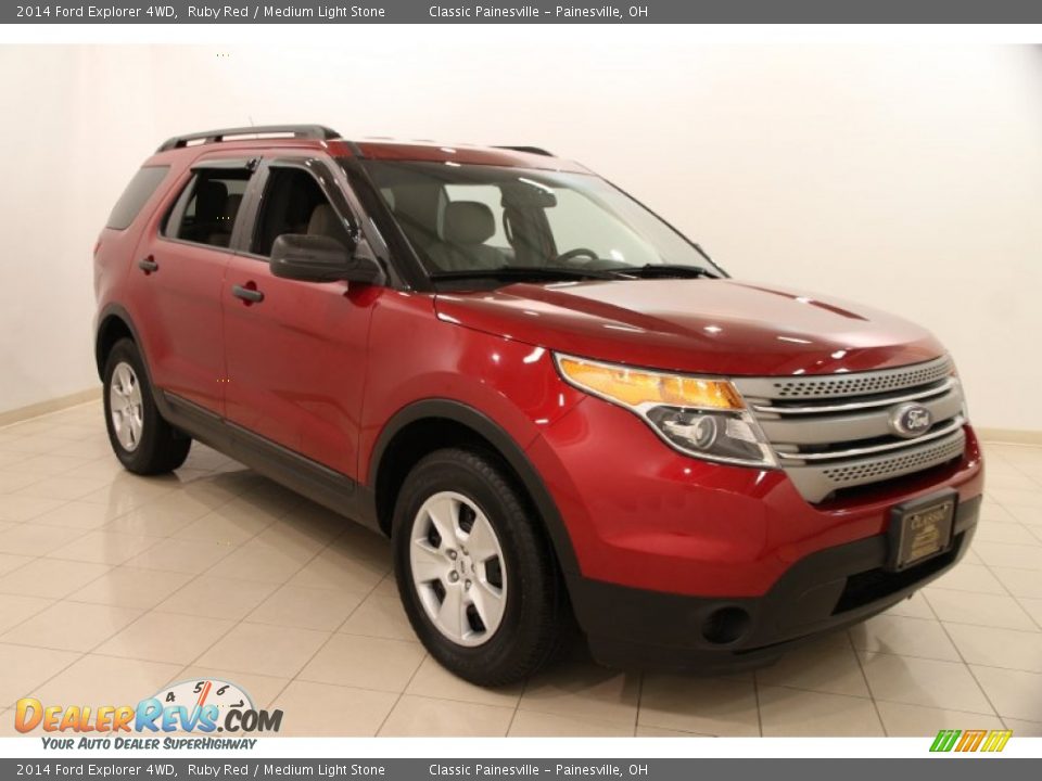 2014 Ford Explorer 4WD Ruby Red / Medium Light Stone Photo #1