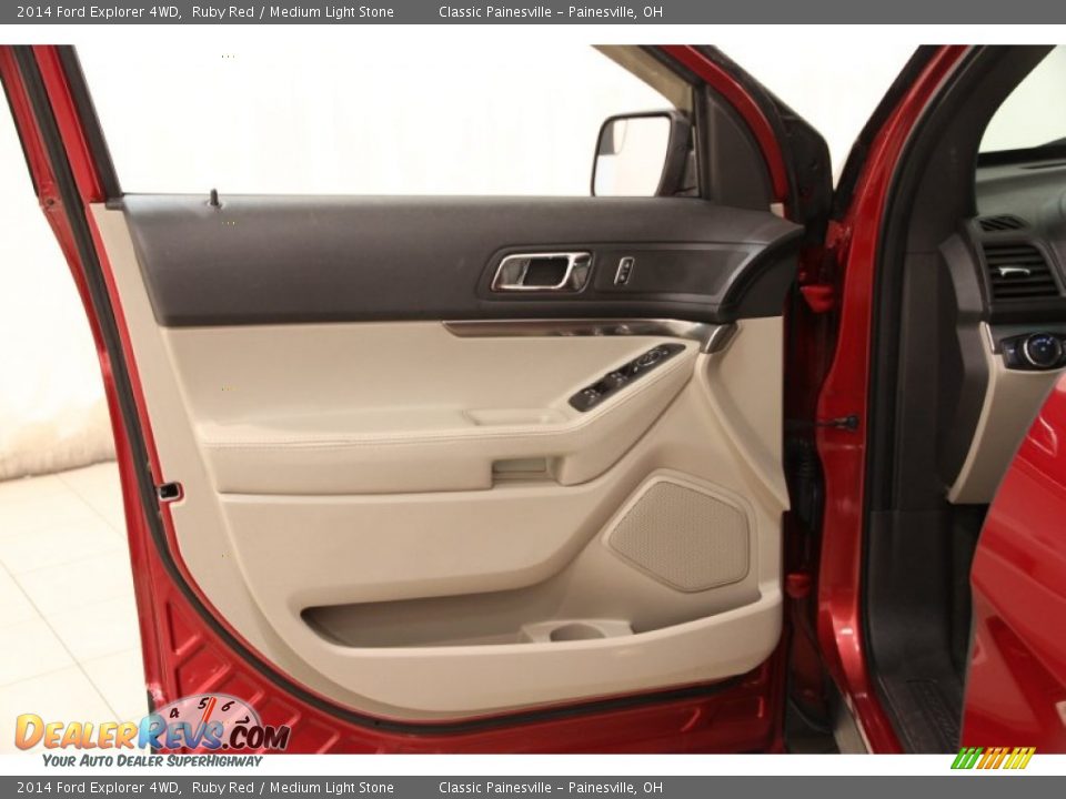 2014 Ford Explorer 4WD Ruby Red / Medium Light Stone Photo #4