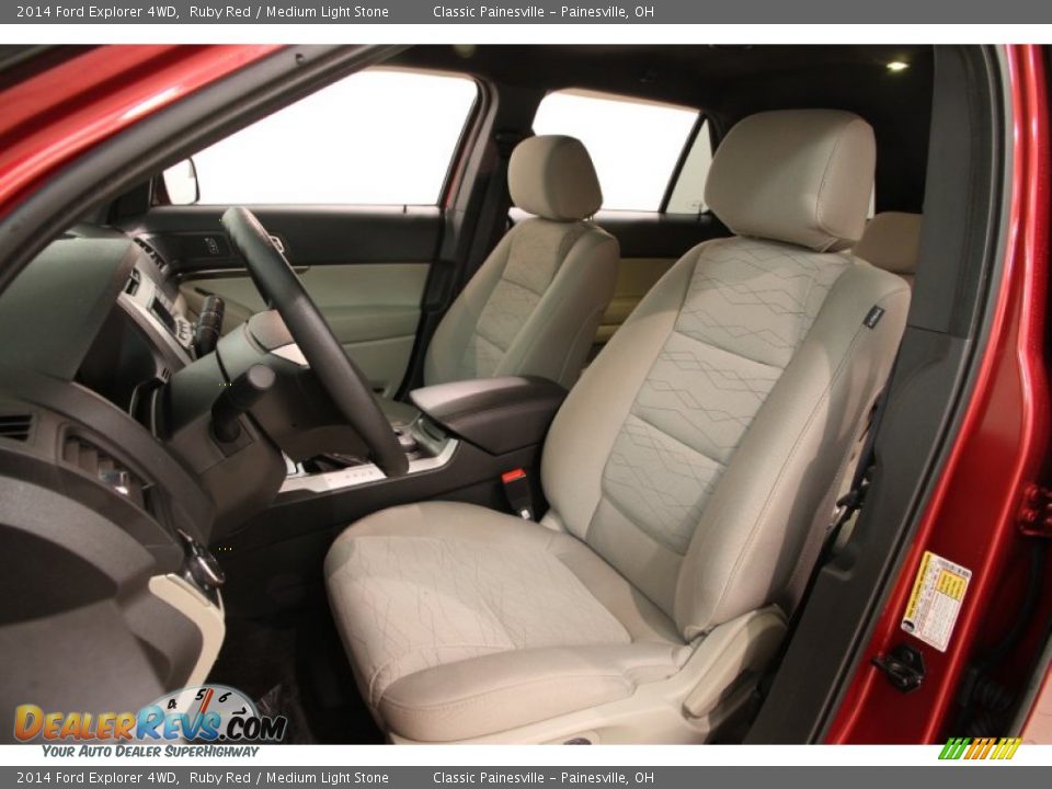 2014 Ford Explorer 4WD Ruby Red / Medium Light Stone Photo #5