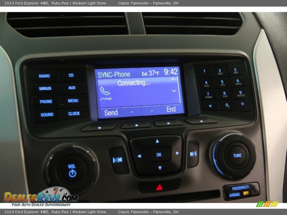 2014 Ford Explorer 4WD Ruby Red / Medium Light Stone Photo #9