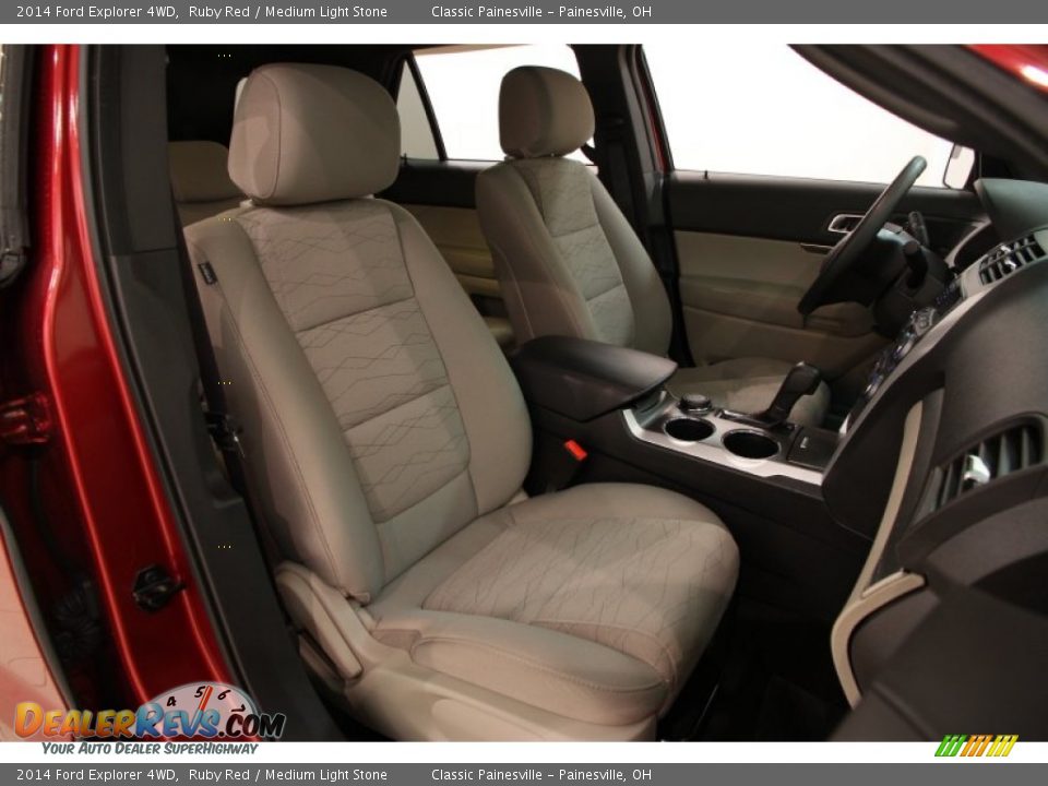 2014 Ford Explorer 4WD Ruby Red / Medium Light Stone Photo #11