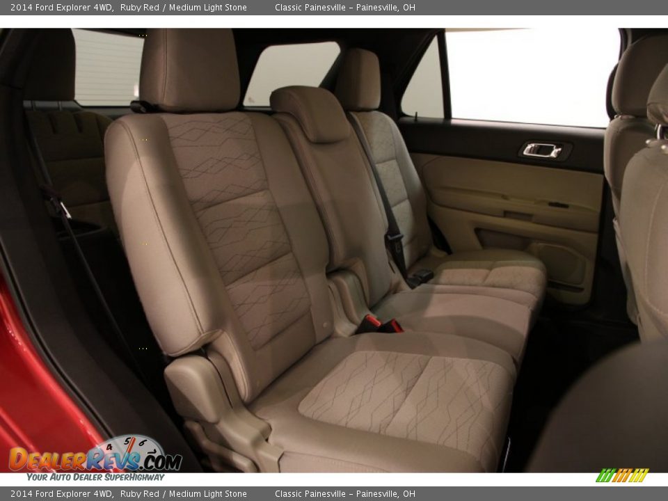 2014 Ford Explorer 4WD Ruby Red / Medium Light Stone Photo #12