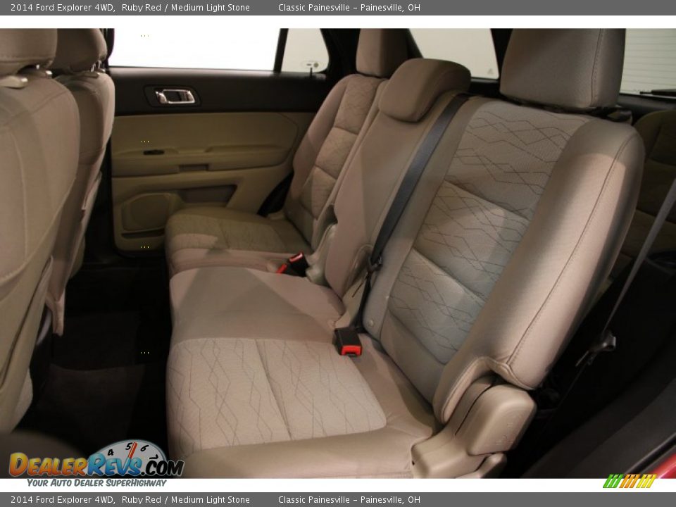 2014 Ford Explorer 4WD Ruby Red / Medium Light Stone Photo #13