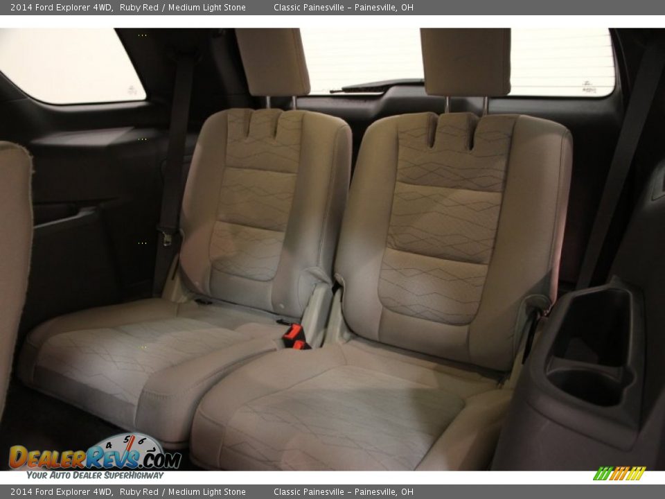 2014 Ford Explorer 4WD Ruby Red / Medium Light Stone Photo #14