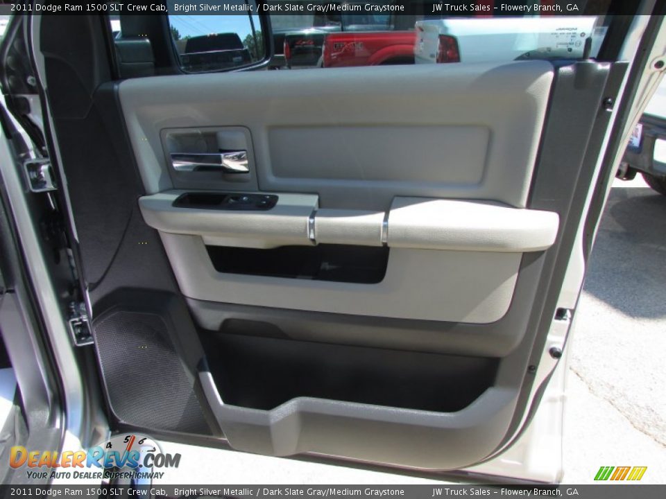 2011 Dodge Ram 1500 SLT Crew Cab Bright Silver Metallic / Dark Slate Gray/Medium Graystone Photo #16