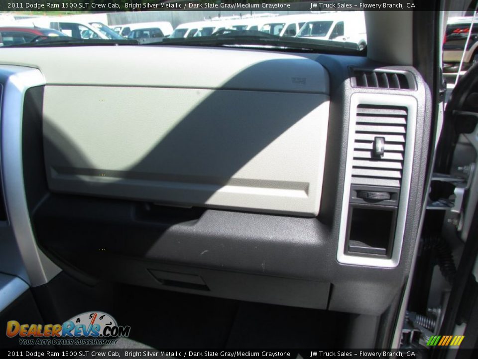 2011 Dodge Ram 1500 SLT Crew Cab Bright Silver Metallic / Dark Slate Gray/Medium Graystone Photo #21