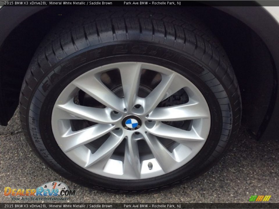 2015 BMW X3 xDrive28i Mineral White Metallic / Saddle Brown Photo #31