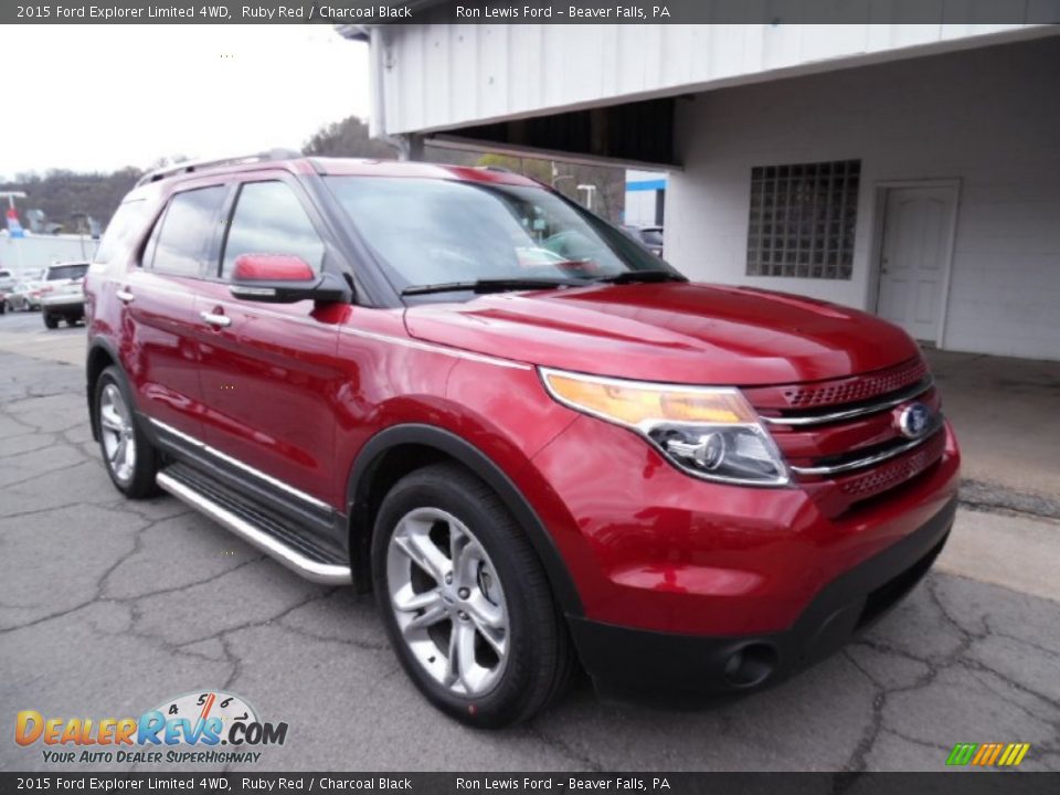 2015 Ford Explorer Limited 4WD Ruby Red / Charcoal Black Photo #10