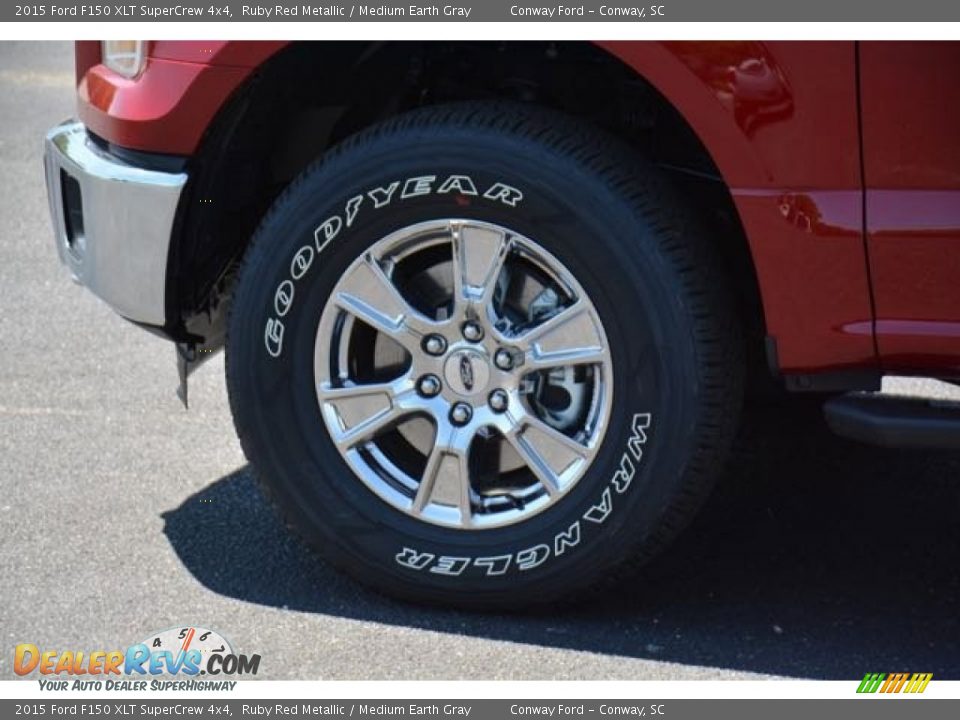 2015 Ford F150 XLT SuperCrew 4x4 Ruby Red Metallic / Medium Earth Gray Photo #9