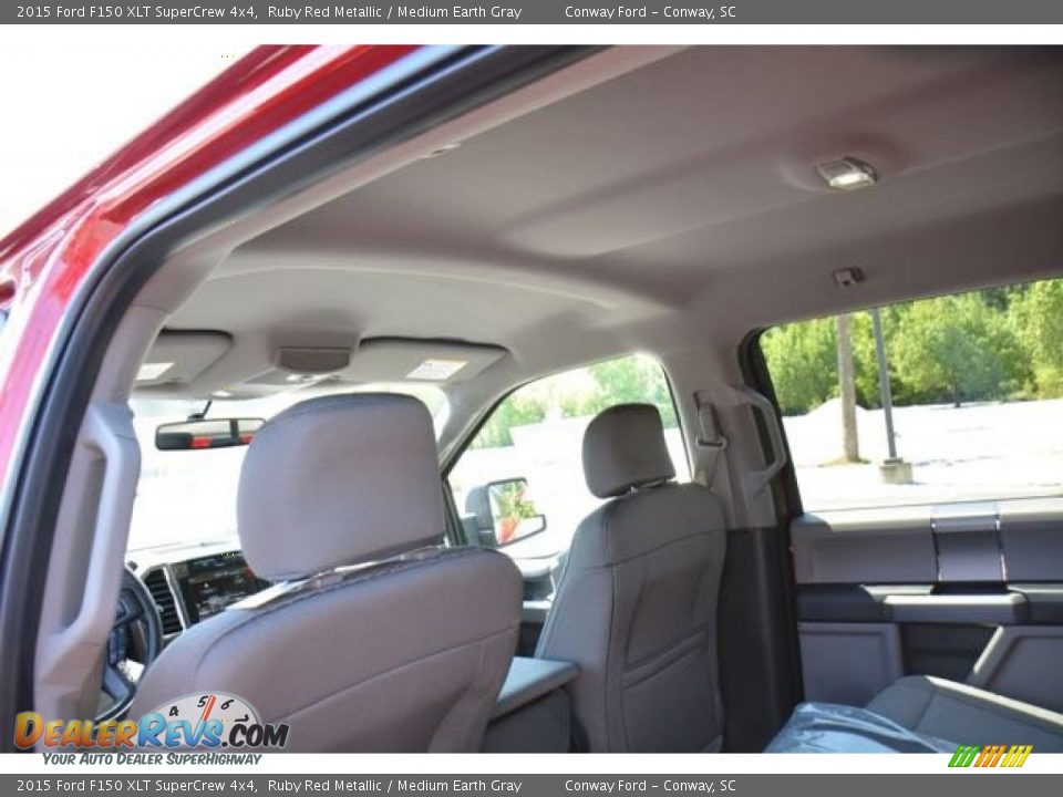2015 Ford F150 XLT SuperCrew 4x4 Ruby Red Metallic / Medium Earth Gray Photo #13