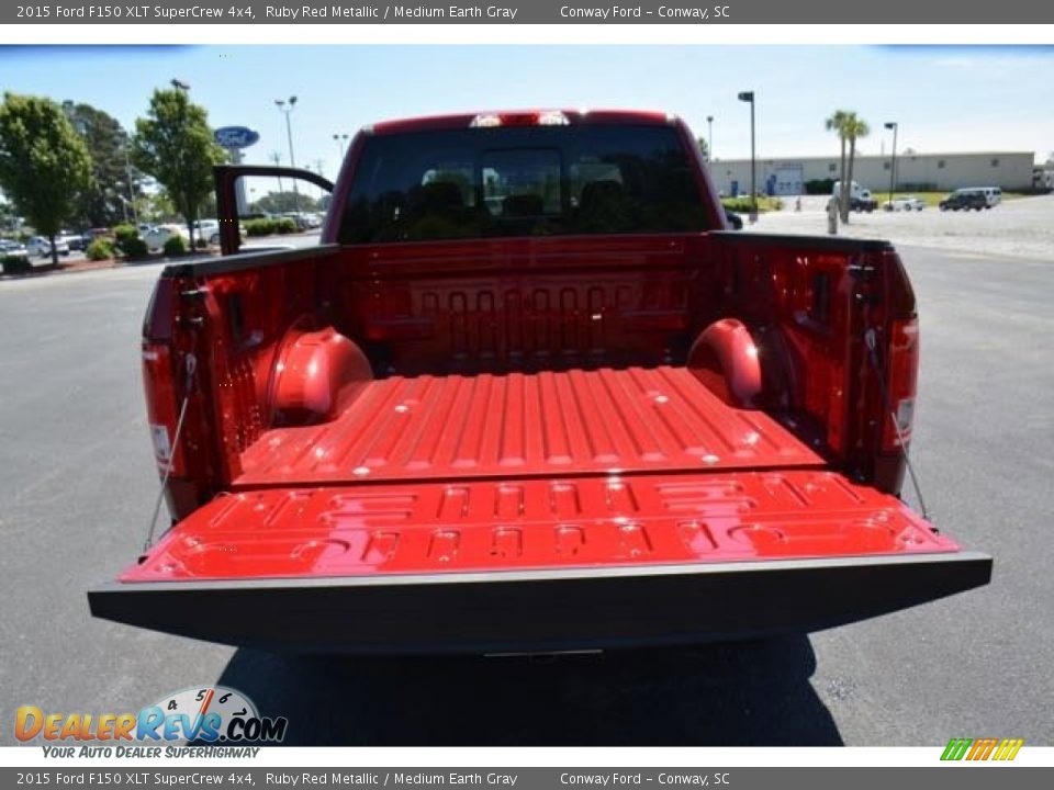 2015 Ford F150 XLT SuperCrew 4x4 Ruby Red Metallic / Medium Earth Gray Photo #15