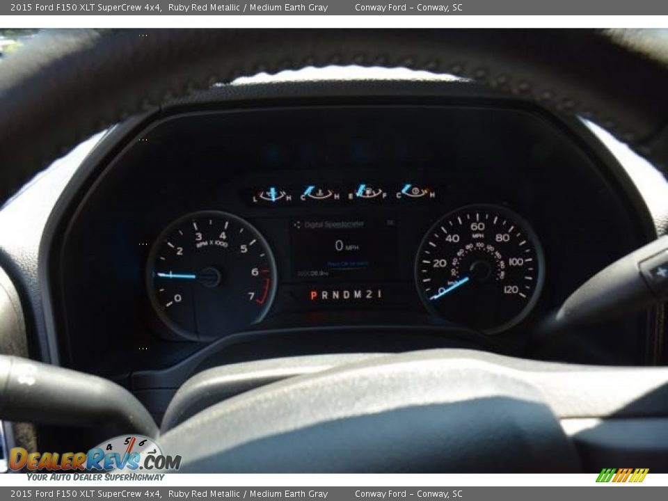 2015 Ford F150 XLT SuperCrew 4x4 Ruby Red Metallic / Medium Earth Gray Photo #21