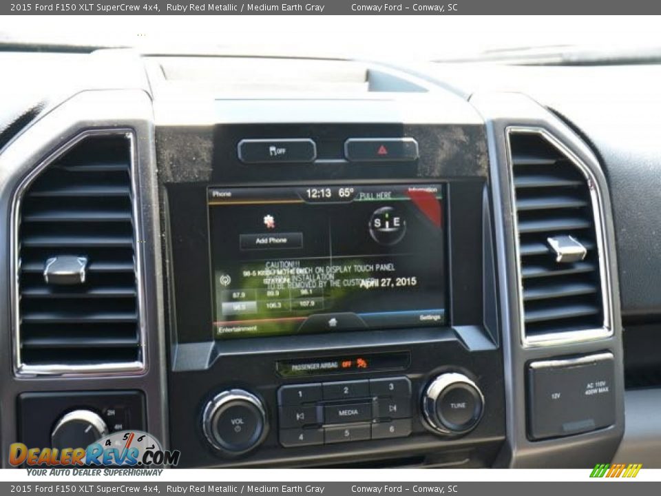 2015 Ford F150 XLT SuperCrew 4x4 Ruby Red Metallic / Medium Earth Gray Photo #24