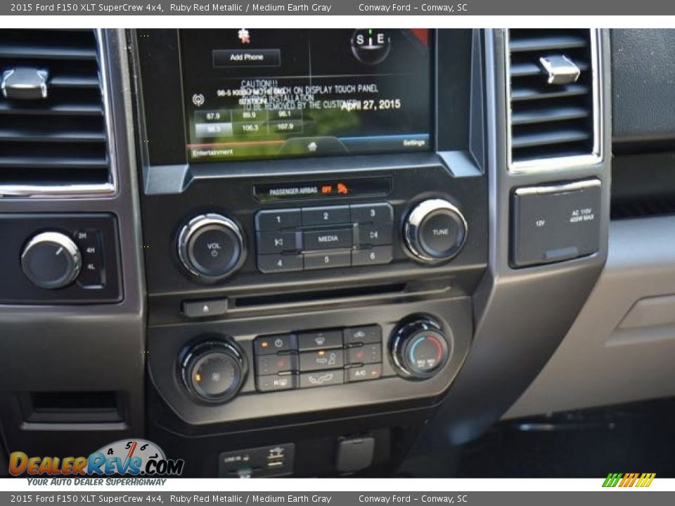 2015 Ford F150 XLT SuperCrew 4x4 Ruby Red Metallic / Medium Earth Gray Photo #25