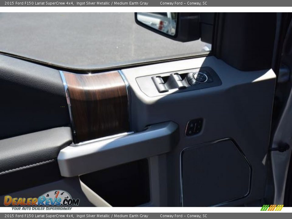 2015 Ford F150 Lariat SuperCrew 4x4 Ingot Silver Metallic / Medium Earth Gray Photo #20