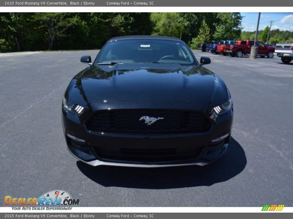 2015 Ford Mustang V6 Convertible Black / Ebony Photo #2