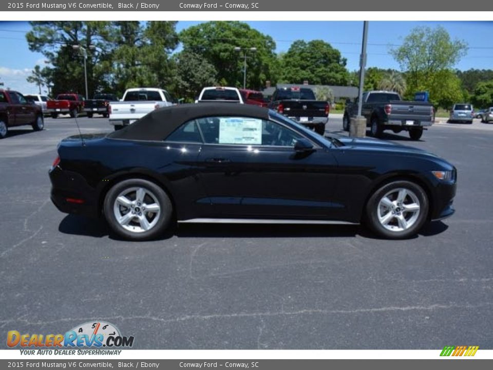 2015 Ford Mustang V6 Convertible Black / Ebony Photo #4