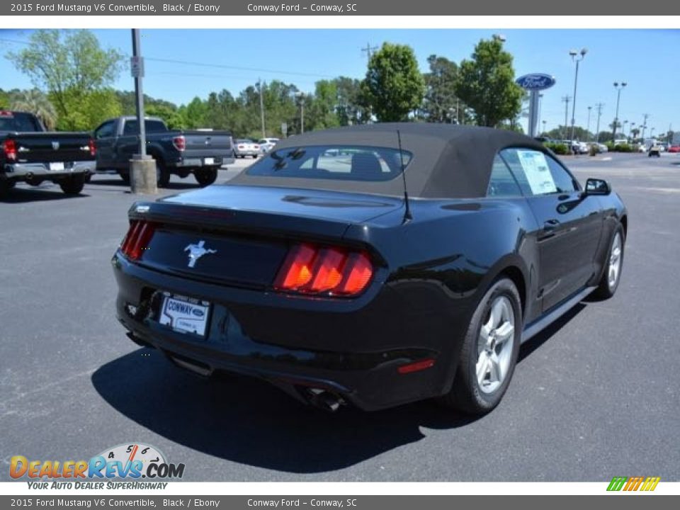 2015 Ford Mustang V6 Convertible Black / Ebony Photo #5