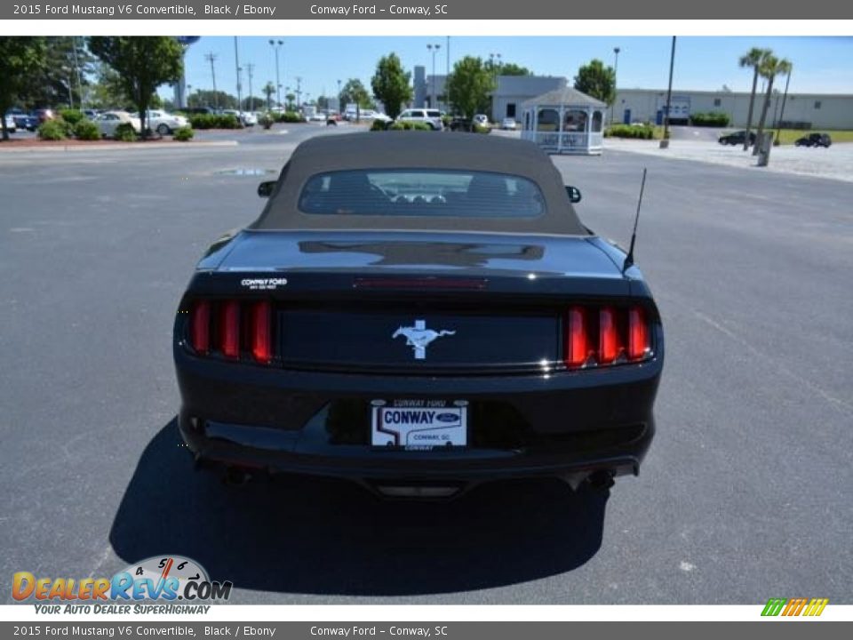 2015 Ford Mustang V6 Convertible Black / Ebony Photo #6