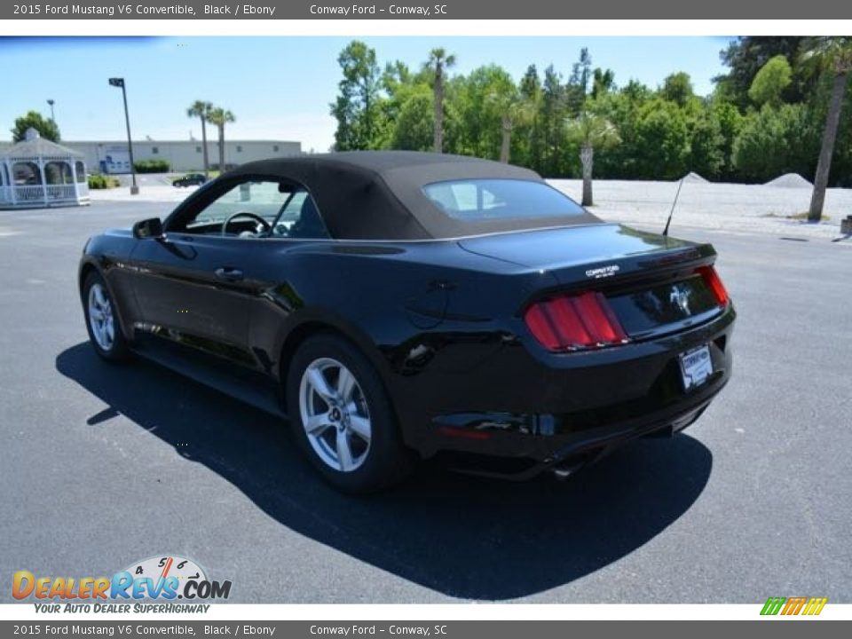 2015 Ford Mustang V6 Convertible Black / Ebony Photo #7