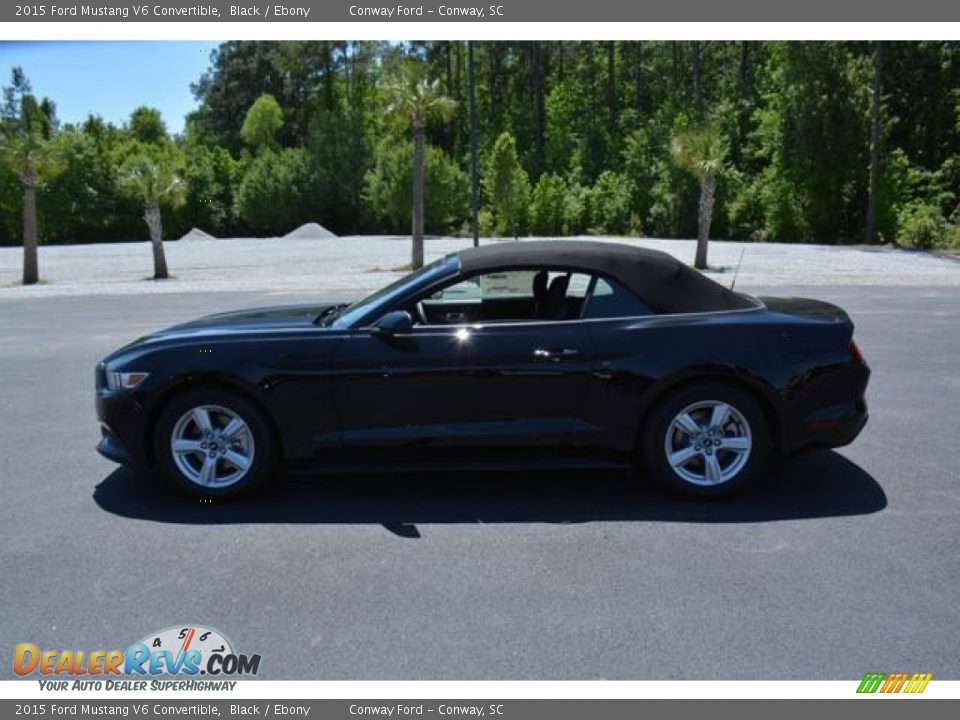 2015 Ford Mustang V6 Convertible Black / Ebony Photo #8